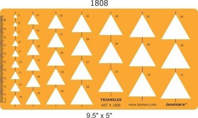 Isomars Triangle Shapes Drafting Template Stencil