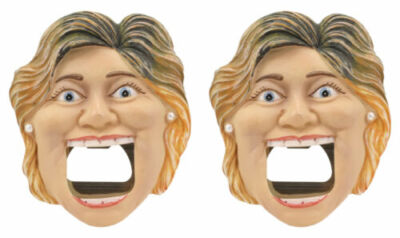 Secretary of State Democratic Hillary Clinton Beer Bottle Cap Opener Set Of 2
