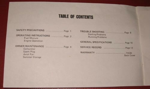 ORIGINAL ARCTIC CAT SMOWMOBILE ENGINE OPERATORS MANUAL