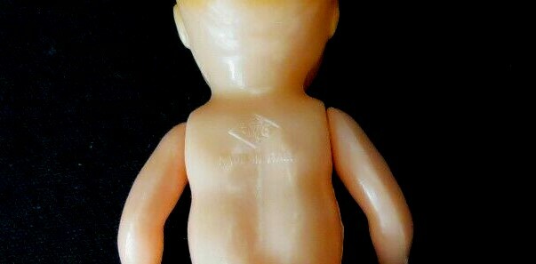 Vtg M Q  Italy Baby Doll Fully Jointed Sleepy Eyes Signed 4