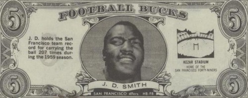 1962 Topps Football Bucks J.D. Smith #1