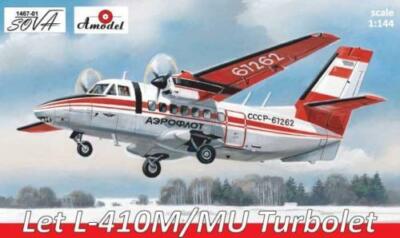 Amodel 1467-01 L-410M/MU Turbolet Aircraft, 1/144 plastic model kit