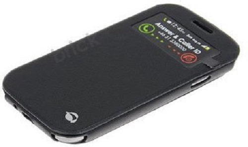 CUSTODIA CASE KRUSELL FLIPCOVER MALMO per SAMSUNG GT i9500 GALAXY S4 NERA