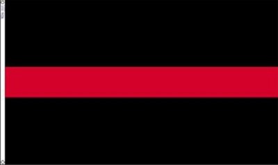 3x5 Fire Department Thin Red Line Flag 3'x5' Fire Fighter First Responder 100D