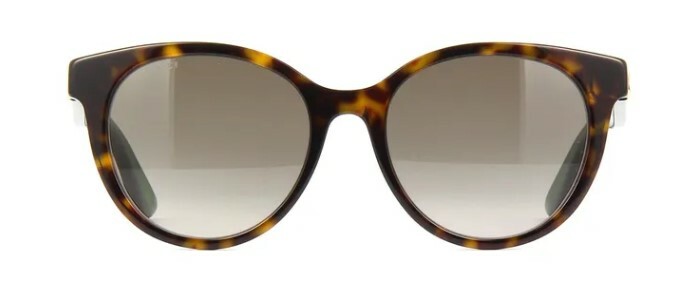 Pre-owned Gucci Gg 0702skn-003 Havana Gradient Brown Cat-eye Women Sunglasses