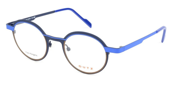 DUTZ DZ875 45 Men Women Eyeglasses Metal Round Blue Brown