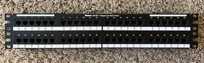 PINDUIT NetKey Cat 5e Punchdown Panel, Flat, 48-Port NK5EPPG48Y