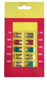 Kit 10 Fusibili Mini Per Auto Moto Scooter Camper A Lama Per Autovettura hsb