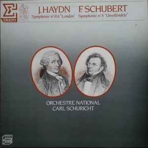 仏LP Joseph Haydn, Franz Schubert,  F. Schubert .  Symphonie No 8/ J. Haydn . Symphonie ERH16010 Erato /00260 LP JOSEPH HAYDN, FRANZ F. Schubert. Symphon ERH16010 Erato