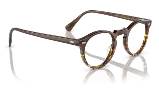 Pre-owned Oliver Peoples 0ov5186 Gregory 1756 Espresso 382 Gradient 45mm Men's Eyeglasses In Clear