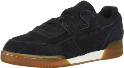 REEBOK MEN'S SNEAKER US 4.5 CLASSIC SUEDE BLACK GUM WORKOUT PLUS MU CN3756 NIB