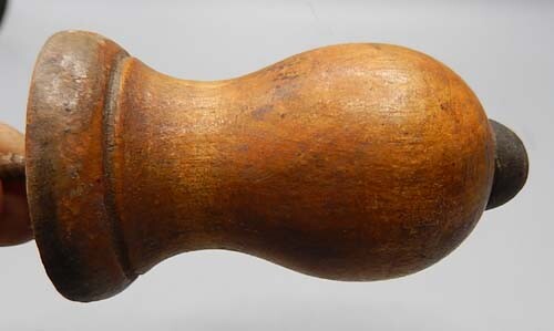 Antique Wooden Victorian Doorstop Door Stop Screw-In with Rubber Nipple