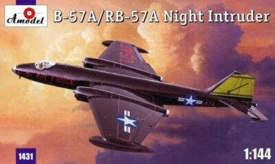 Amodel 1431 B-57A / RB-57A Night Intruder Airplane model kit 1/144 scale plastic