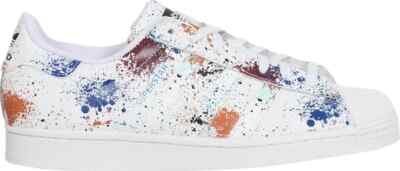 NWT ADIDAS ORIGINALS SUPERSTAR ID9770 ''PAINT SPLATTER'' WHITE MULTI-COLOR SZ 14