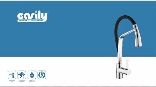 Miscelatore Rubinetto Lavello Cucina Getto Lavabo Di Design 59590 dfh