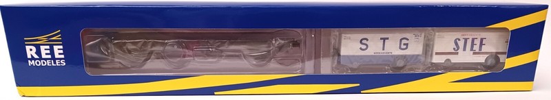 Ree Modeles - Wagon Ufr + 2 Remorques Â« Stef Â» Et Â« Stg Â» - Wb635