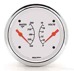 Auto Meter 1330 Arctic White Dual Gauge