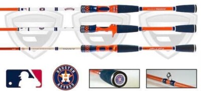 (3) Favorite Fishing Houston Astros 7' 0'' Medium Heavy Casting Rods Brand New
