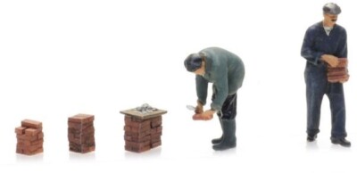 HO Artitec Bricklayers #988 5870013 Hand Painted