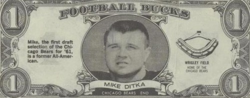 1962 Topps Football Bucks Mike Ditka #47
