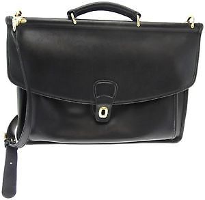 Vintage Coach Beekman Black Leather Briefcase Satchel 5266 Vintage Coach Beekman Black Leather Briefcase Satchel 5266