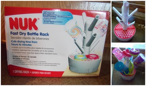 NUK Baby Infant Toddler Fast Dry Battery Operated White Bottle Rack New New