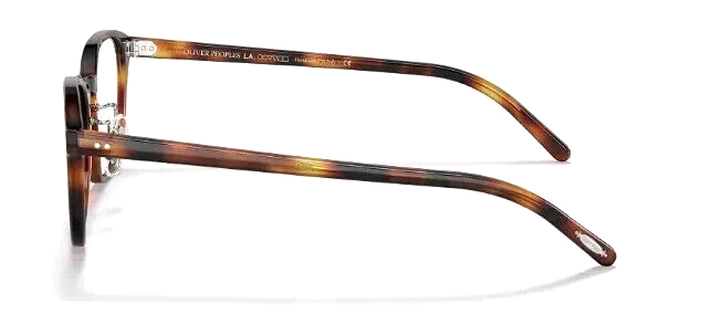 Pre-owned Oliver Peoples Ov5219fm 1007 Fairmont-f Dark Mahogany Havana Square Eyeglasses In Clear