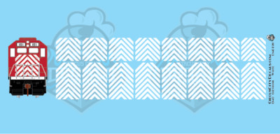 EMD Chevrons GP SD White Montana Rail Link Style HO Scale Decals