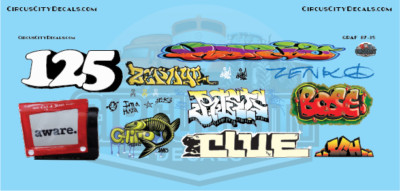 Railroad Graffiti HO Scale Decal Set
