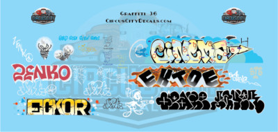 Railroad Graffiti HO Scale Decal Set