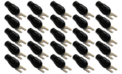 Stinger S4GBSPTBB Car Audio 4 Gauge Power Wire Black Spade Terminals 25 Pack