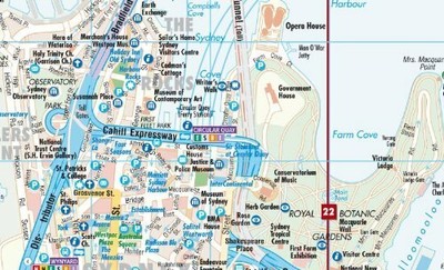 Map of Sydney, Australia, Laminated & Folded, by Borch Maps