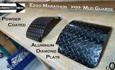 Ezgo Marathon Golf Cart Powder Coated Aluminum Diamond Plate Mud Flaps /Guards