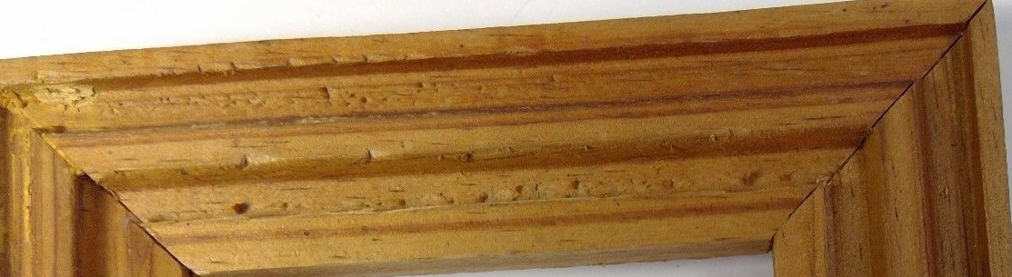wooden picture frame unfinished small rectangular 3-D natural 4.5