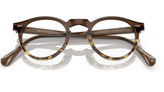 Pre-owned Oliver Peoples 0ov5186 Gregory 1756 Espresso 382 Gradient 45mm Men's Eyeglasses In Clear