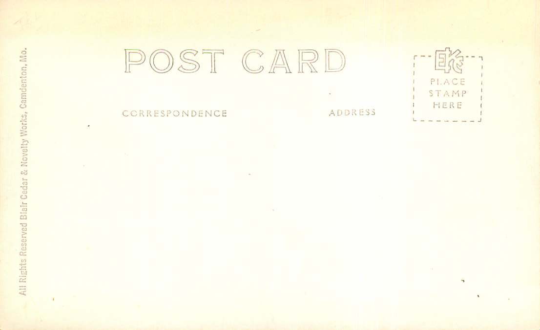 Real Photo Postcard Grandview Hall, Missouri Baptist Assembly, Hollister, MO