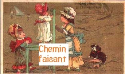 Chromo dorée Chocolat GUERIN-BOUTRON - Que ne vois pas maman