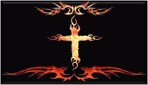 Christian Religious Flaming Cross Refrigerator Magnet | MADE IN USA