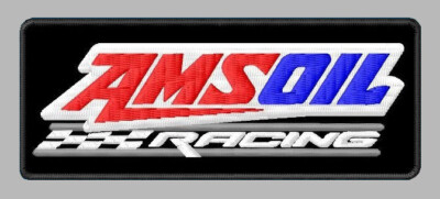 AMSOIL RACING EMBROIDERED PATCH IRON/SEW ON 4-1/2'' x 1-7/8'' MOTORSPORT OFF ROAD