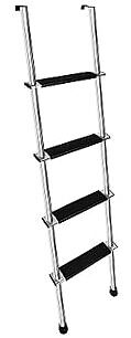60" RV Bunk Ladder, 4 Step Aluminum Camper Bunk Bed Ladder with Rubber Foot
