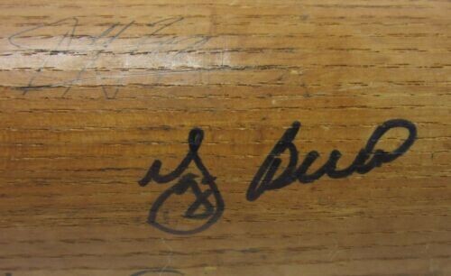 YOGI BERRA +1 OTHER SIGNED PLAYER MODEL BASEBALL BAT PSA/DNA #AE93671