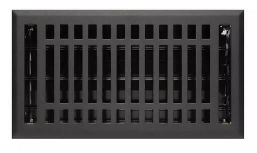 Signature Hardware Contemporary Steel Floor Register 4x14 Black Powder Coat