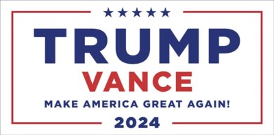 3x6 inch Magnetic OFFICIAL Trump Vance 2024 Make America Great Again MAGNET