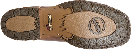 Pre-owned Double-h Boots Men's 12” Wide Square Toe Ice™ Roper Western Boot Blue/brown -