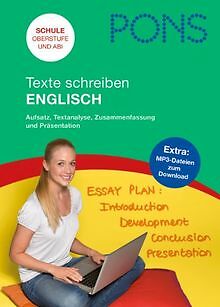 PONS Texte schreiben Englisch: Aufsatz, Textanalyse... | Buch | Zustand sehr gut