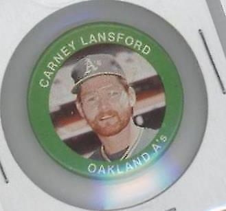 1984 Fun Foods Buttons - Carney Lansford #55