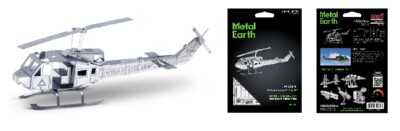 Metal Earth 1011 Huey UH-1 Helicopter 14 Teile 3D-Metall-Bausatz Metal Earth