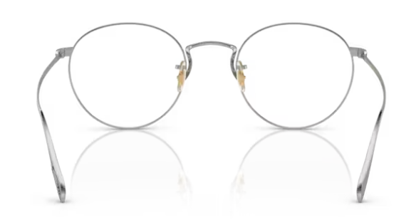 Pre-owned Oliver Peoples Coleridge 0ov1186 5036 Silver Round 47mm Men's Eyeglasses In Clear
