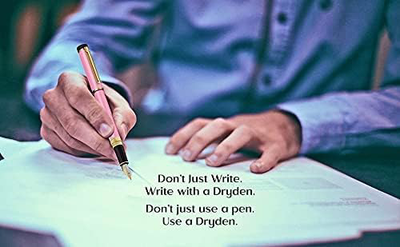 Dryden Designs Fountain Pen - Medium Nib 0.5mm | Includes 24 Ink Cartridges (12