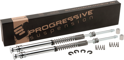 Progressive 41mm Monotube Front Fork Spring Lowering Kit 00-17 Harley Softail